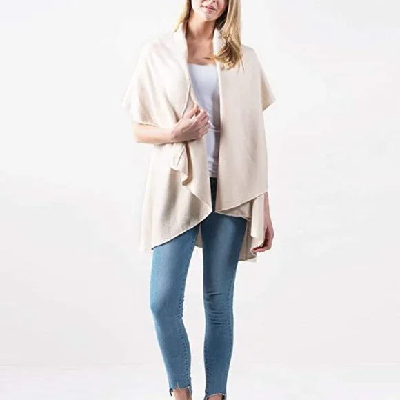 Look By M Sweaters Look By M Womens Versatile Shawl Vest One - Main Image